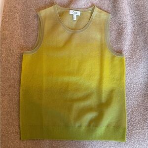 Cos shimmer sheer tank top